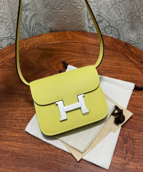 에르메스 콘스탄스백 미니 옐로우 은장